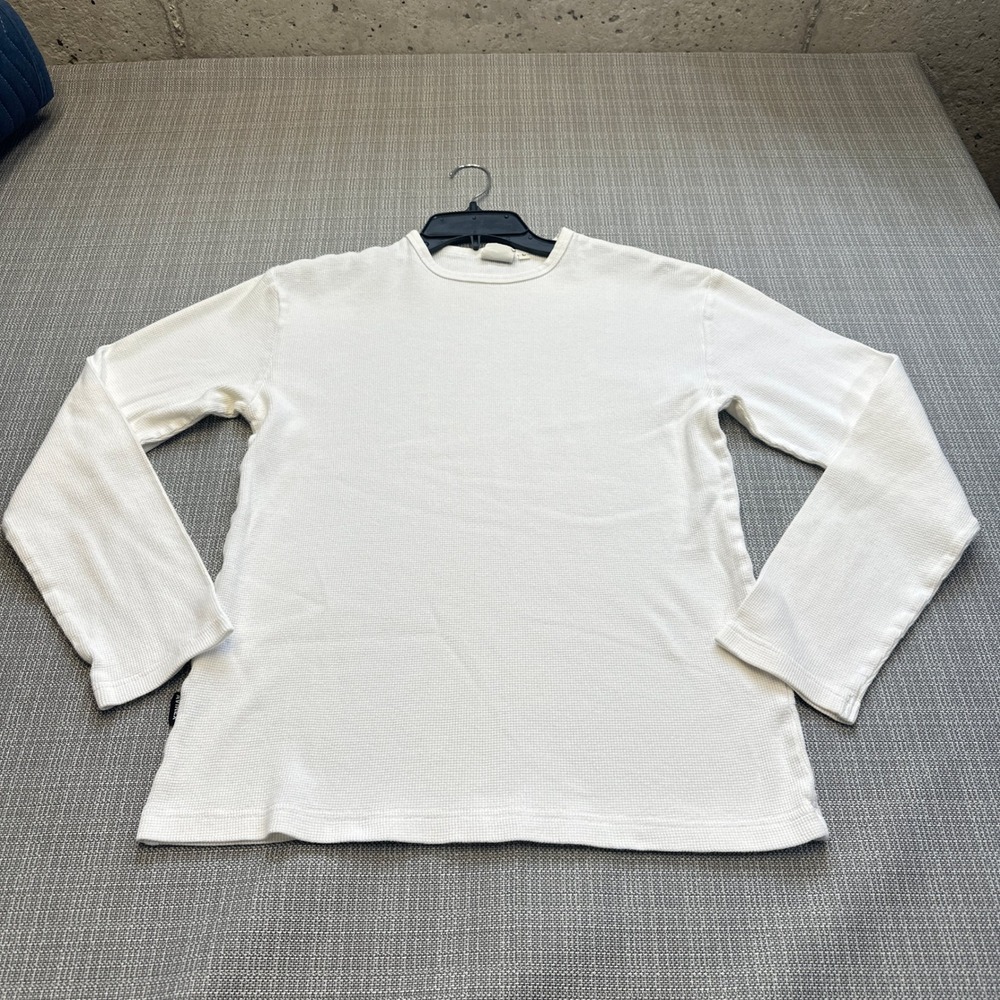 Avirex USA‎ Waffle Knit Thermal Shirt Mens Large Long Sleeve White